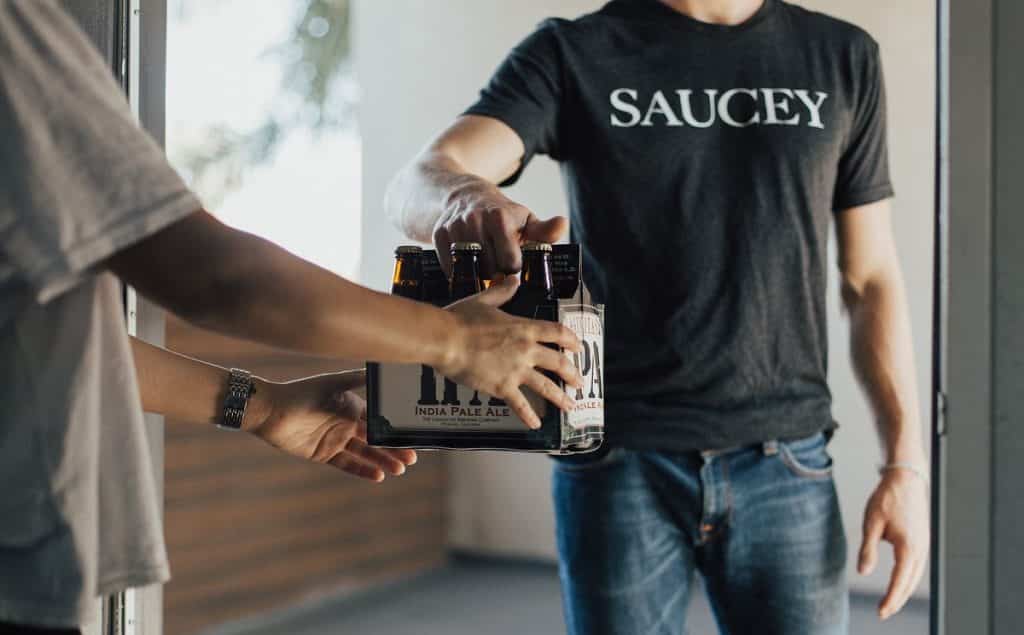 Saucey in person delivery