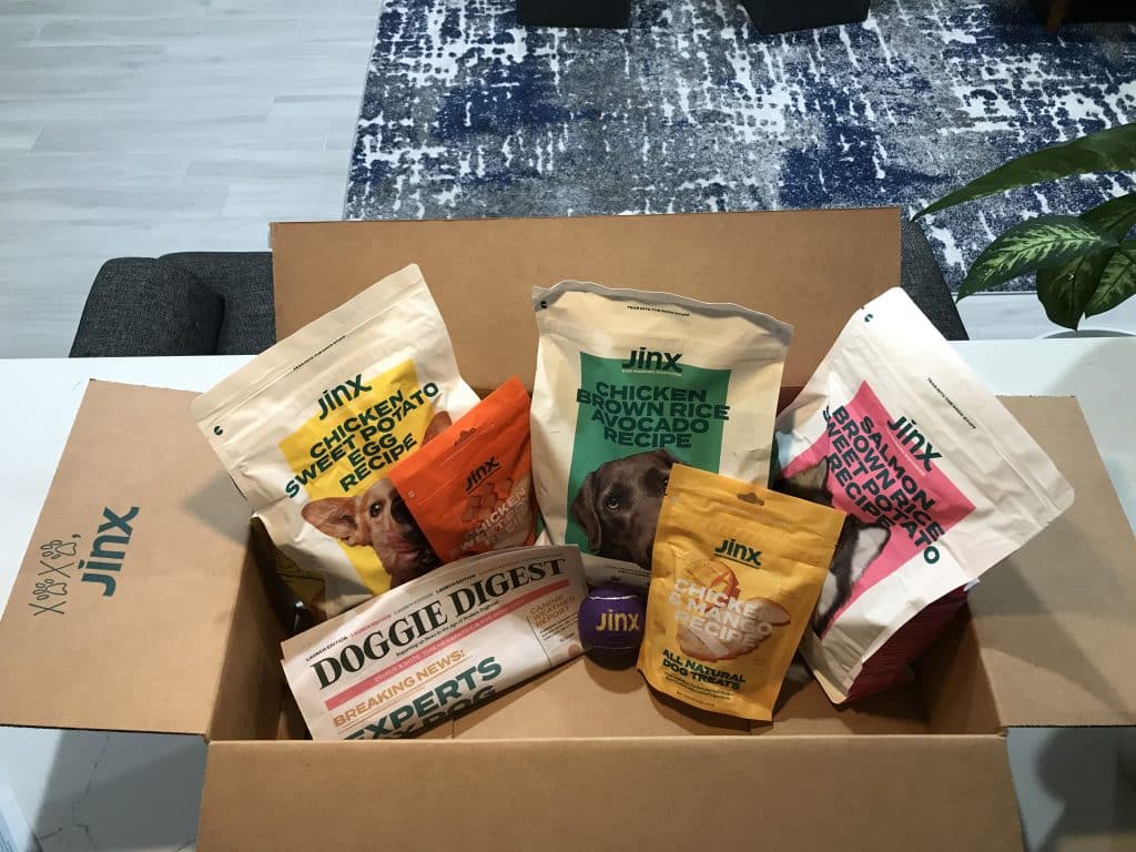 Jinx dog food packs