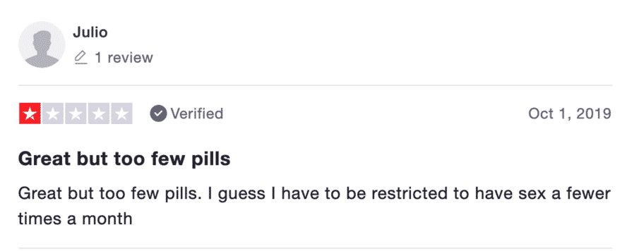 julio review great but too few pills