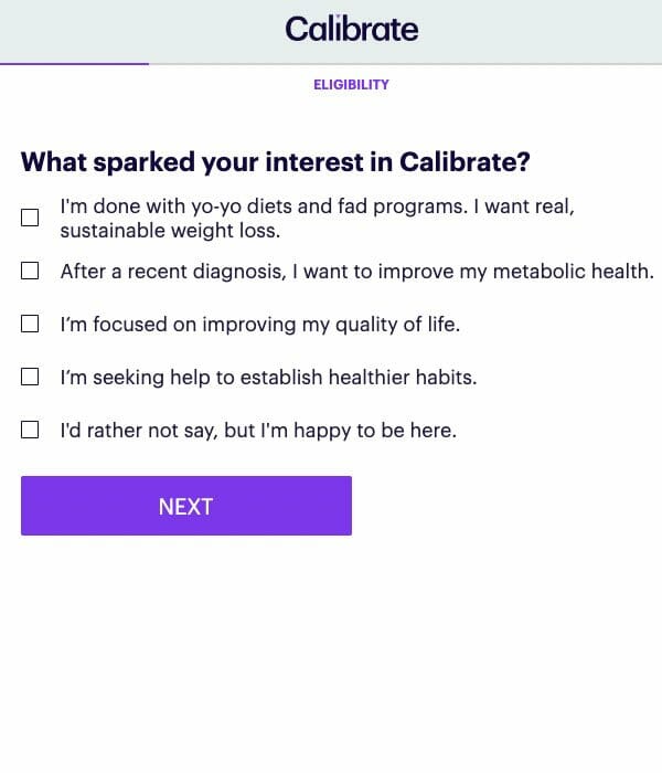 calibrate questionnaire