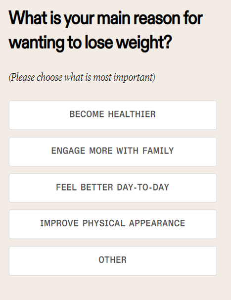 reason for wanting weight loss