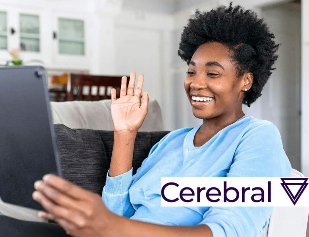 customer taking cerebral online session