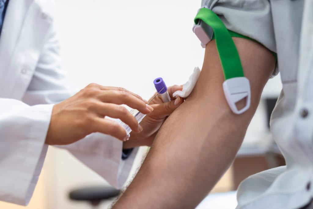 Preparation for blood test